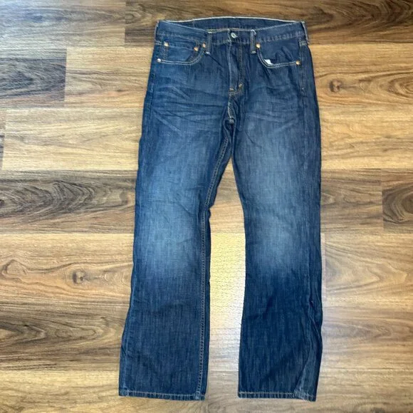 Levi 527 Slim Bootcut Jeans Men’s Size 34x32 Dark Wash Denim NWOT - Picture 1 of 6